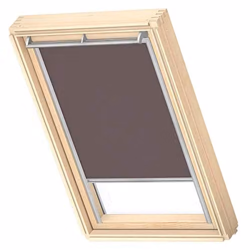 VELUX Verduisterend Rolgordijn SK06, Taupe met Grijze Geleiders