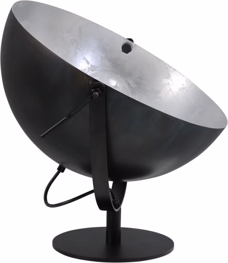 Masterlight Larino II Tafellamp Zilver/Zwart Metaal Ø 40 cm