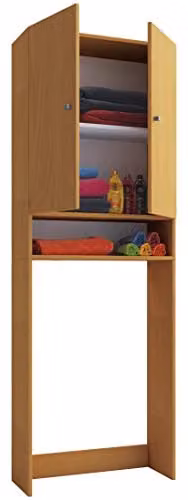 VCM Lona Wasmachinekast Beuken/Bruin B: 70 cm, D: 25 cm, H: 182 cm
