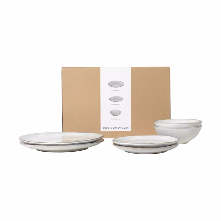 Broste Copenhagen Nordic Sand 6-delig dinerset voor twee personen