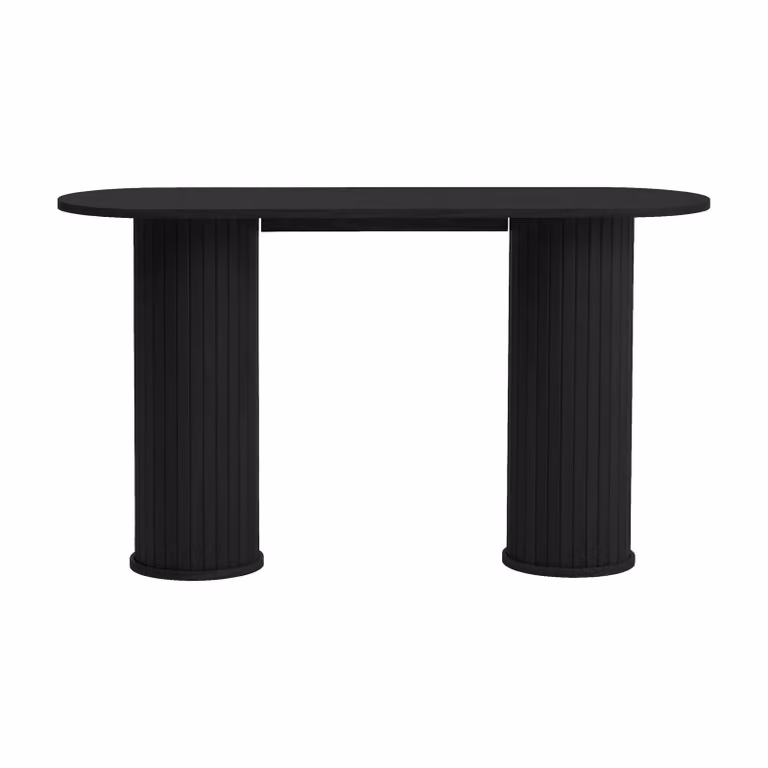 Nest of Nora Wandtafel Nova - Eikenfineer - Zwart - Ovale halftafel