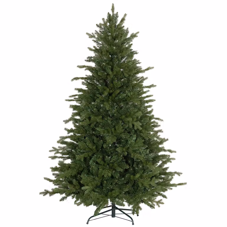 HOMCOM Kunstkerstboom met 1821 vlamvertragende takpunten en inklapbare metalen standaard, 180 cm