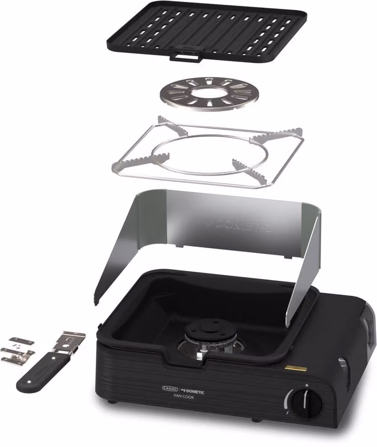 Cadac Dometic Van Cook FFD BBQ Plate Compacte Gasbarbecue Zwart