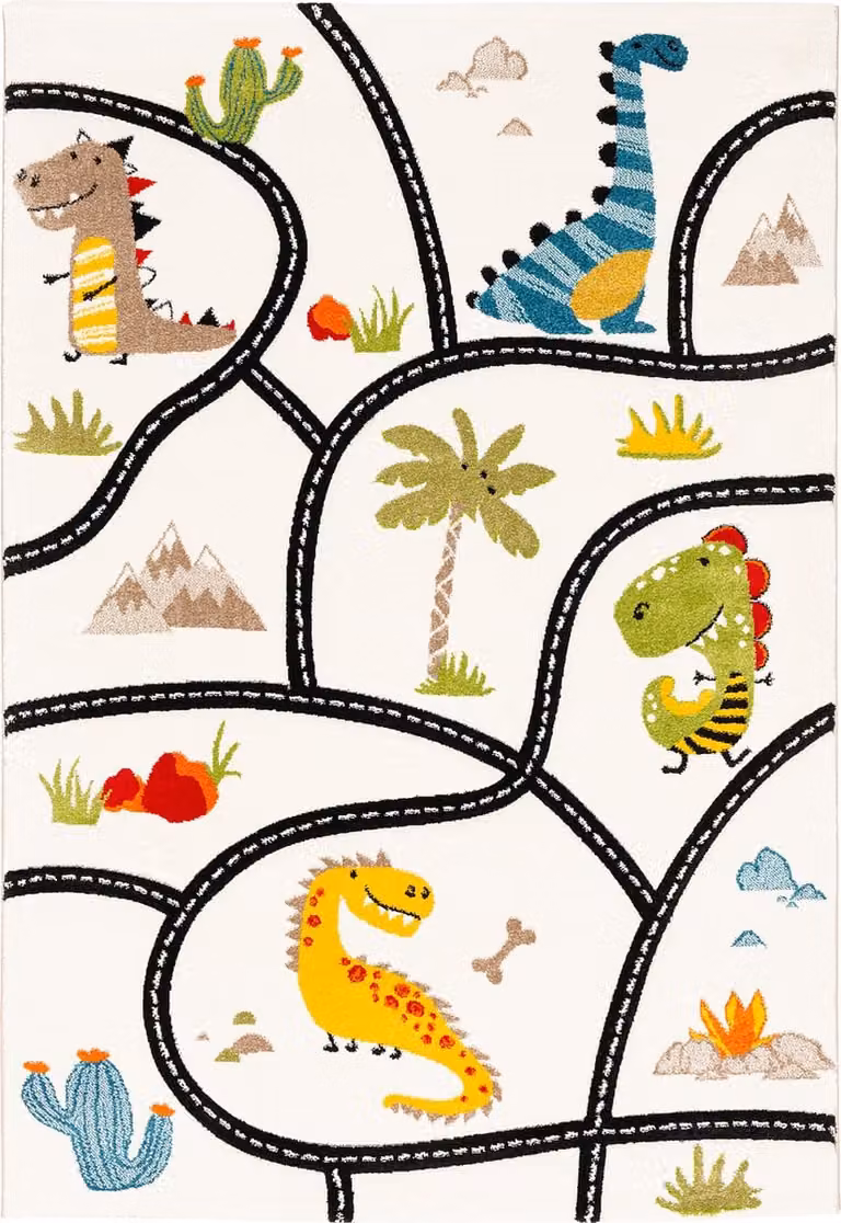 Pergamon Vloerkleed Maui Dinosaurus Straat voor Kinderkamers
