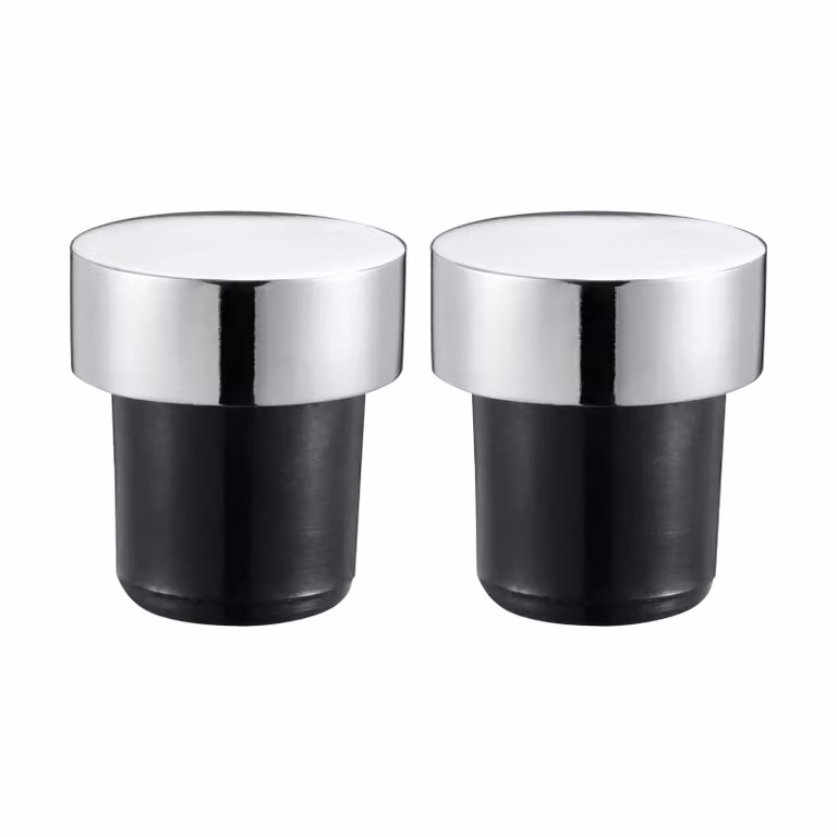 Dorre Valli wijnstoppers 2-stuks Chroom 3 cm