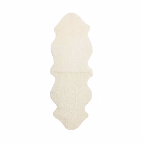 Sheepskin House Dubbele Nieuw-Zeelandse Schapenvacht Curly Kortharig Wit B/D/H: 170 x 60 cm
