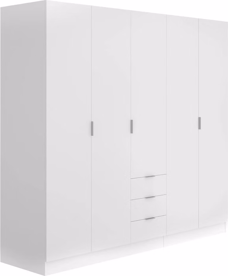 LISTOWEL Kast met 5 deuren en 3 lades - Wit - Breedte: 202 cm