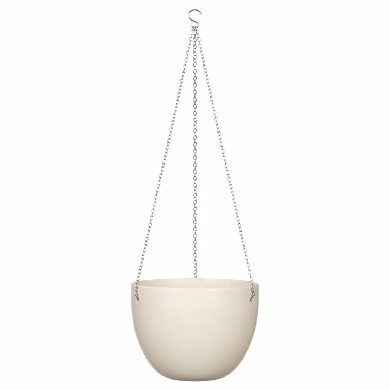 home24 Hangende bloempot rond beige Ø 16cm