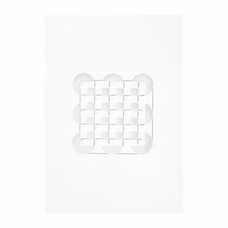 MOEBE Relief kunstwerk circles & squares Off White 21 x 29,7 cm