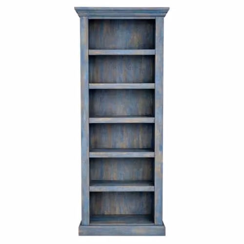Kirpal Rek in oosterse stijl van natuurhout, Blauw, 180 cm
