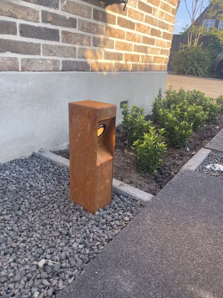 LightLux Solar Padverlichting Gis Corten Staal Bruin 35 cm