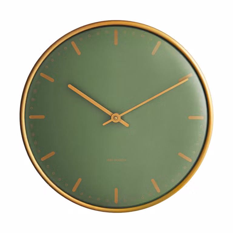 Arne Jacobsen Clocks City Hall wandklok, Groen, Ø29 cm
