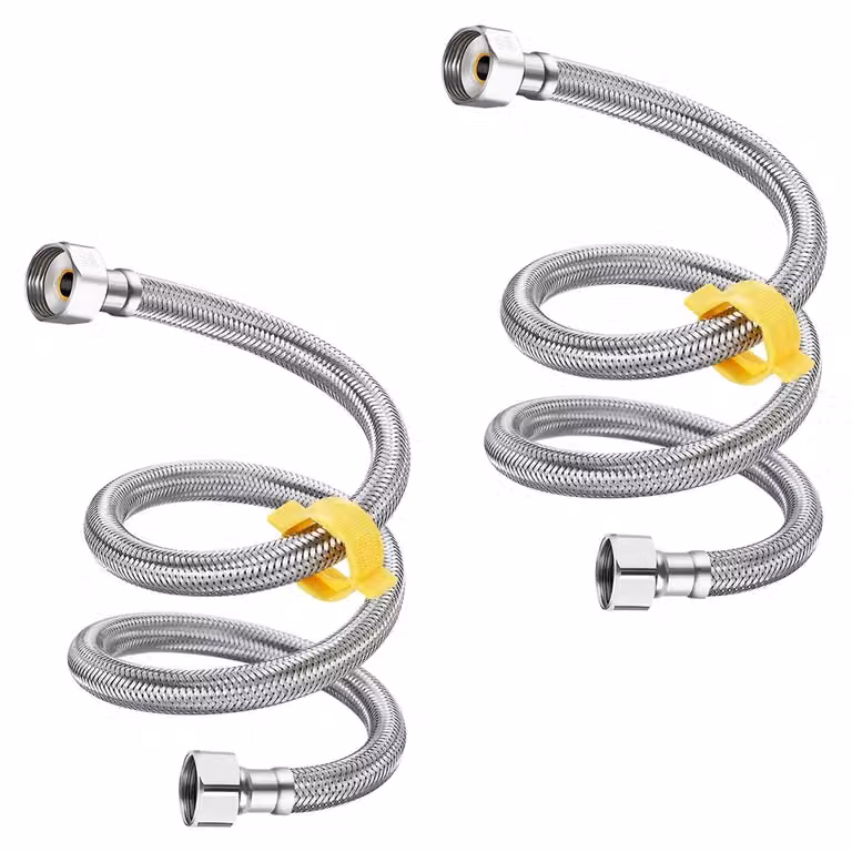 Dripio 2-delige set flexibele metalen slang met G 1/2" x G 1/2" aansluiting, lengte 300 cm