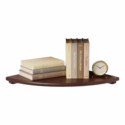 Relaxdays Hoekplank Wand, Walnoothout, Bruin, H x B x D: 3 x 35 x 35 cm