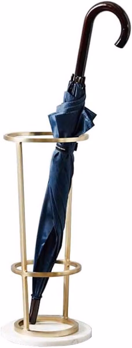 Zwarte metalen paraplustandaard voor het organiseren van je entree, 25 x 55 cm