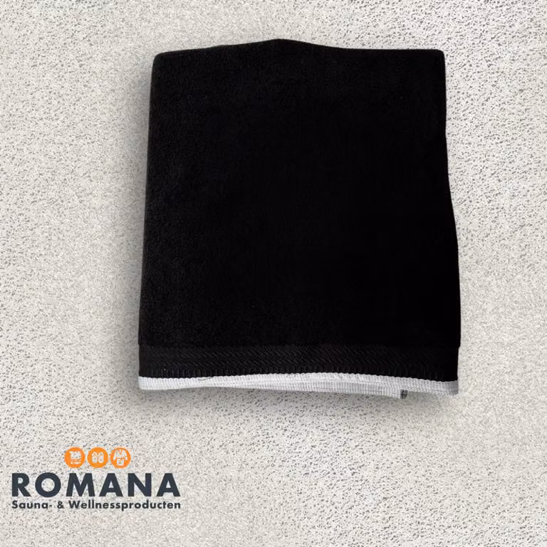 Romana Products Wapperdoek Dicht voor Sauna en Wellness - Zwart - B: 100 cm, L: 150 cm