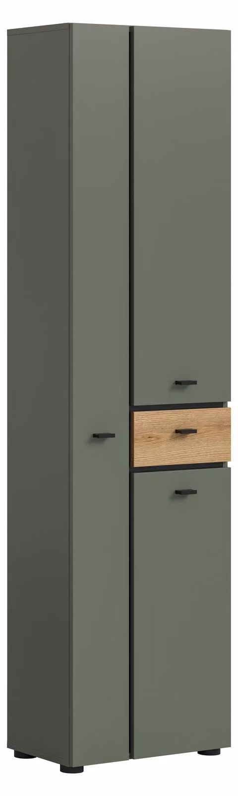 Xonox Hoge kast Aqua groen met eikenhout effect B/D/H: 51 x 30 x 191 cm