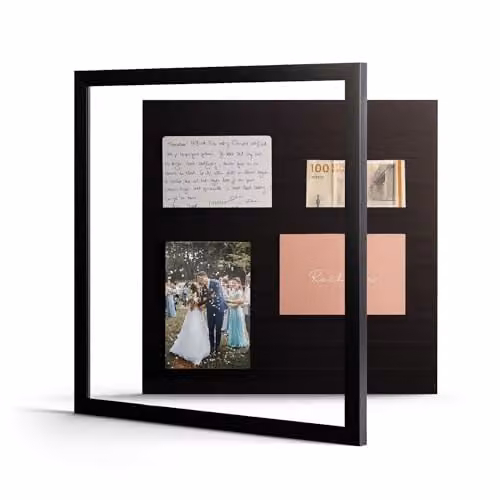 Deknudt Frames XXL collagelijst met afneembare voorzijde, zwart, 50 x 50 cm, glas