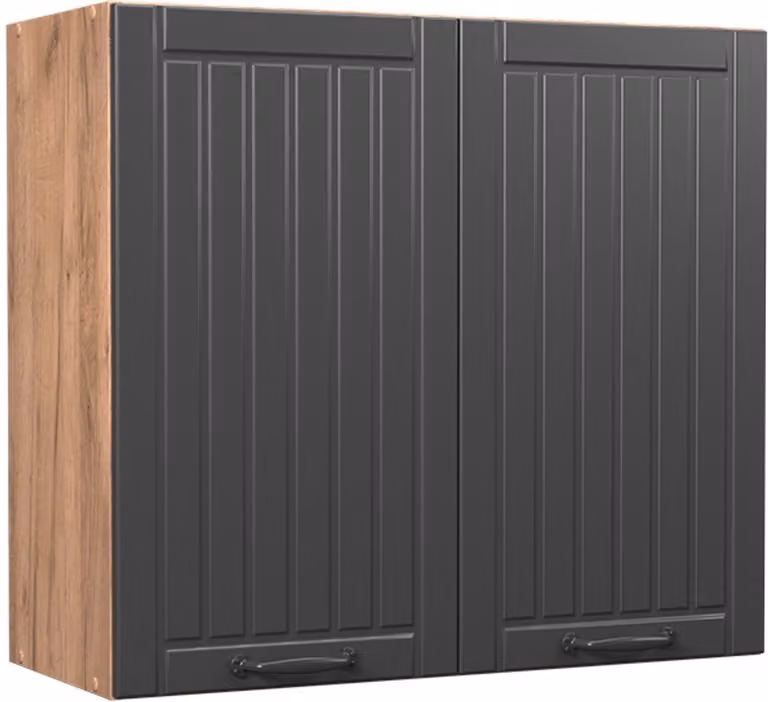 Vicco Hangkast Fame-Line Donkergrijs/Goudkleurig Eiken 80 cm