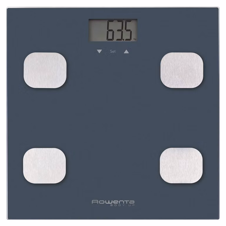 Rowenta Body Up BR2520 elektronische personenweegschaal, grijs, vierkant