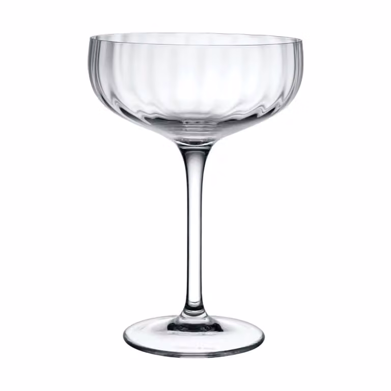 Villeroy & Boch Rose Garden champagnecoupe 12 cl en mousserende wijn/champagneschaal set van 4 stuks, Helder