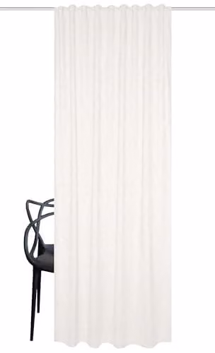 HOME WOHNIDEEN Thermogordijn Teddy wit, verduisterend en tochtwerend, B/D/H: 135 x 1 x 245 cm