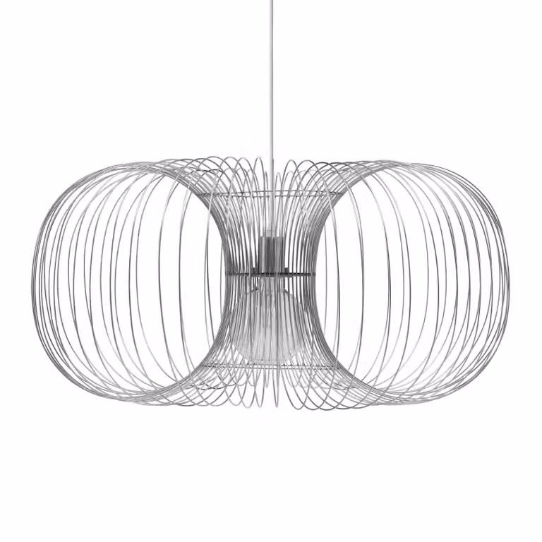 Normann Copenhagen Coil Hanglamp - Zilver - Metaal - Ø90 cm