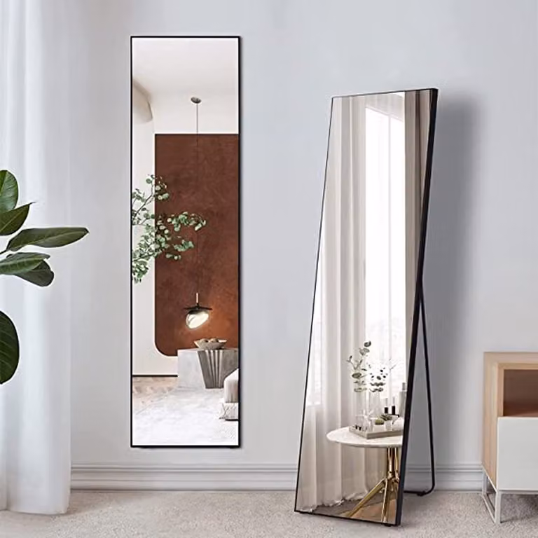 Grote vrijstaande lichaamsspiegel voor slaapkamer of woonkamer, 160 x 40 cm