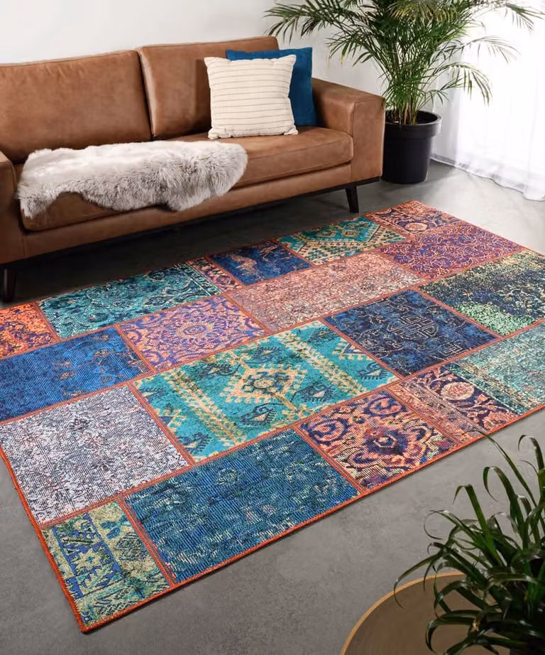 Heritaged Patchwork Vloerkleed Fade No.1 Multi 140 x 200 cm