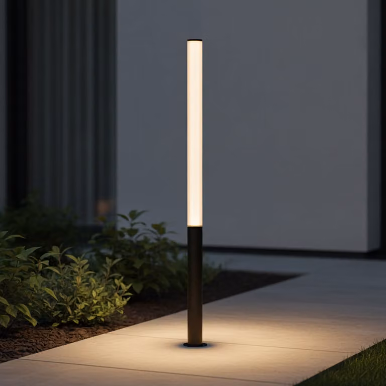 Lyora Iman moderne padverlichting zwart aluminium hoogte: 205 cm