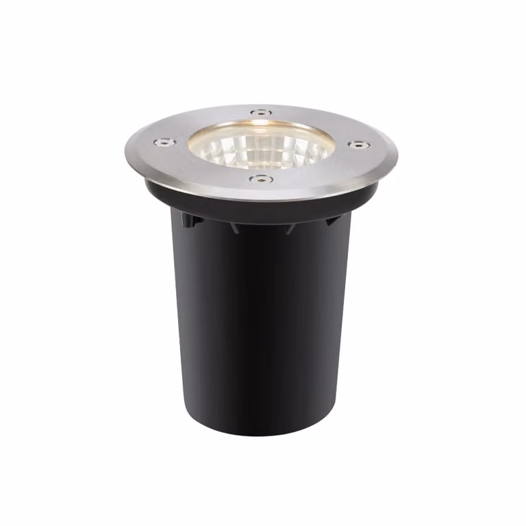 Markslöjd Dimbare LED Vloerinbouwspot voor Terras, Zwart/Grijs, Aluminium en Glas