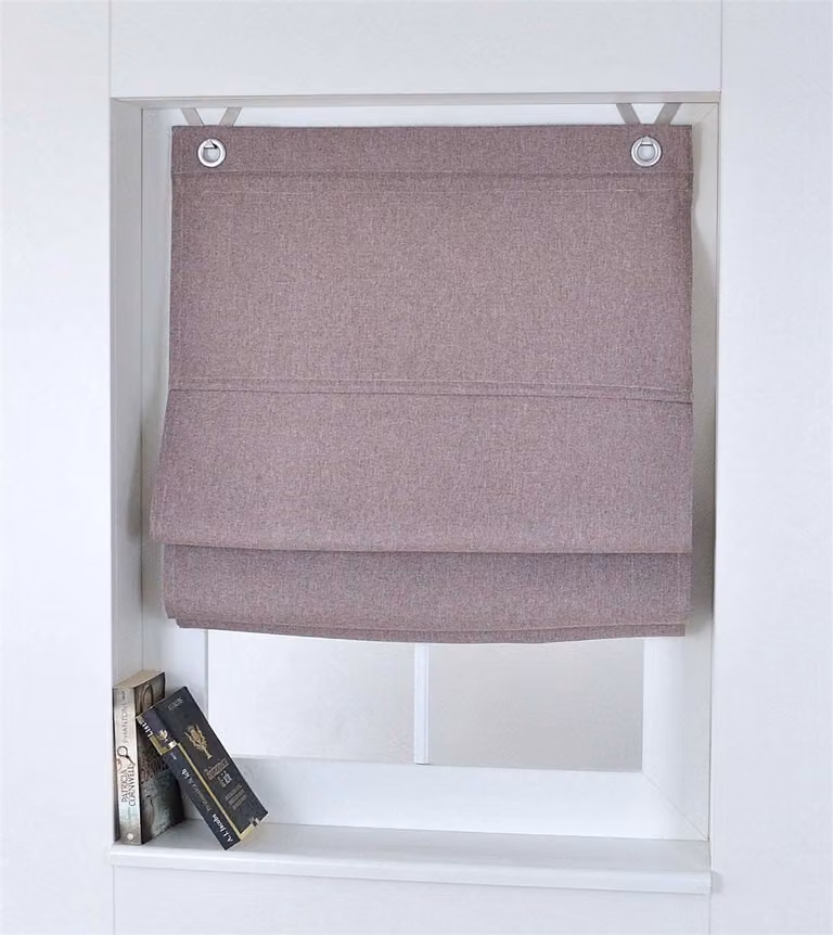Bruin Vouwgordijn Dimout - Lichtdicht Gordijn voor de Slaapkamer - Breedte: 80 cm, Hoogte: 130 cm