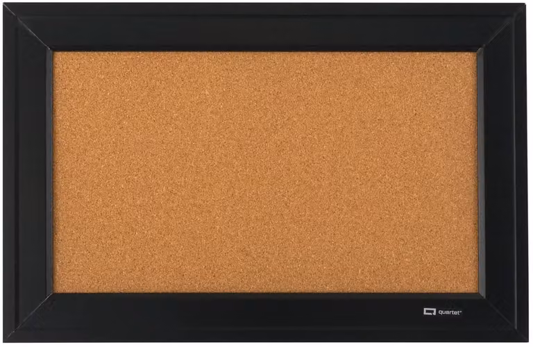 Kurk prikbord met zwart frame, 28,5 x 40,5 cm