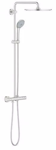 GROHE Euphoria Systeem 310 Douchesysteem met thermostaatkraan, overhead douche, handdouche en inbouwkolom, Chroom