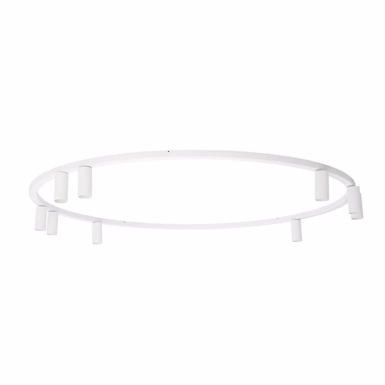 Lyora Cirkel opbouwspots Fourty 9x GU10 wit aluminium