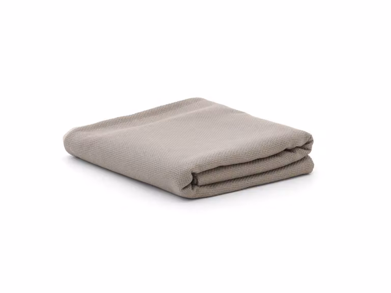 Madison Plaid van Polyester in Beige en Sand, 180 x 135 cm
