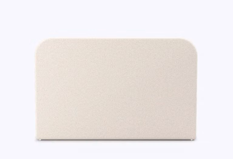 Hypnia modern hoofdbord in beige met boucle stof
