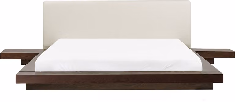 Beliani ZEN Futon tweepersoonsbed - Donkerbruin - 160 x 200 cm - MDF