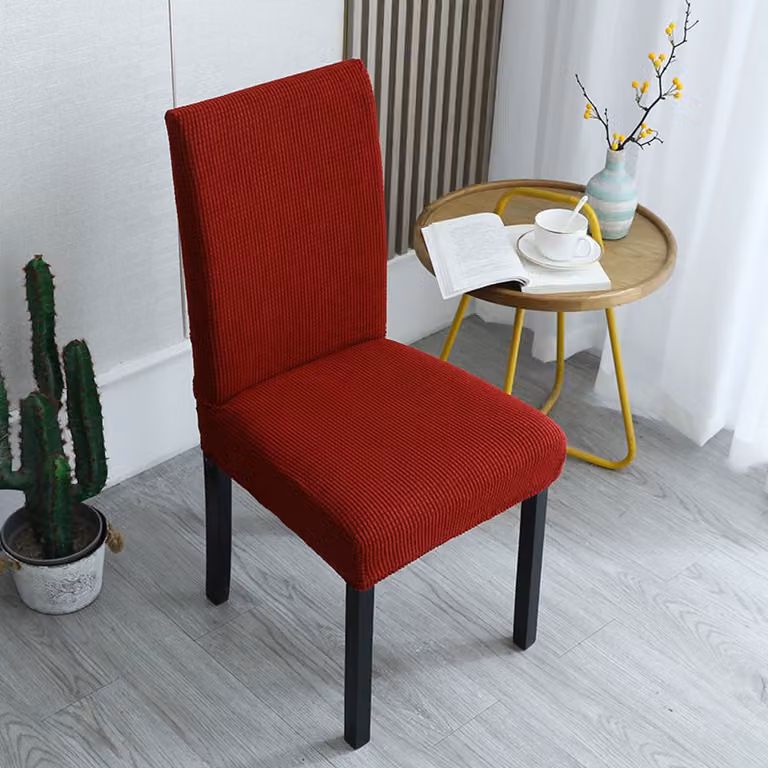 6-delige set elastische stoelhoezen voor eetkamerstoelen, wasbaar, moderne stijl, rugleuninghoogte 45-55 cm