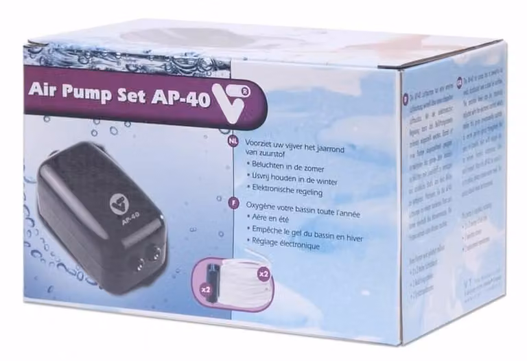 Vijvertechniek luchtpomp set AP-40 zwart
