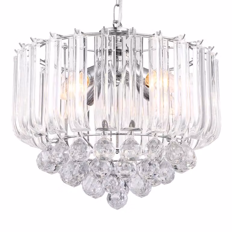 Globo Lighting Minnesota Kroonluchter - Chroom en Transparant - Ø 35 cm