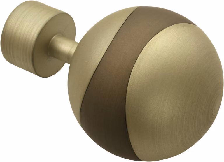 Decoratieve eindknoppen voor gordijnroede Champagne/Cappuccino Ø19 mm Metaal