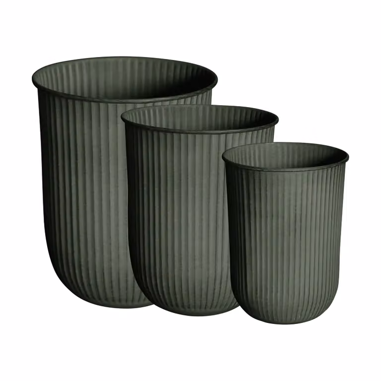 DBKD Out stripe bloempot 3-pack Groen voor op tafel