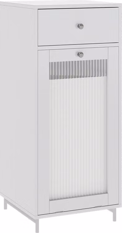 Vicco Malte Midikast Wit met Glazen Deuren B: 96 cm, D: 40 cm