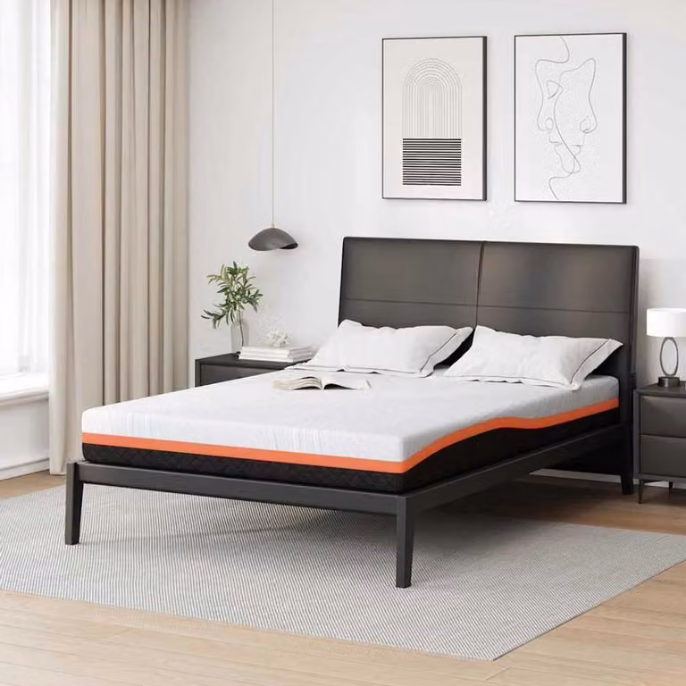 Merkloos Gelschuimmatras voor volwassenen - Wit Grijs - 140 x 200 cm