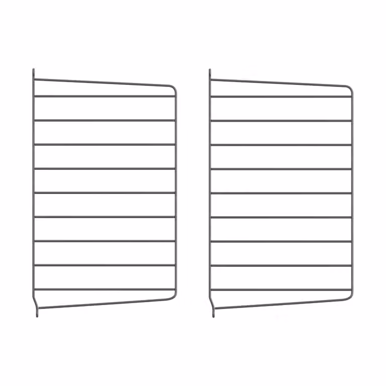 String wandpaneel Donkergrijs, 50 x 30 cm, 2-pack