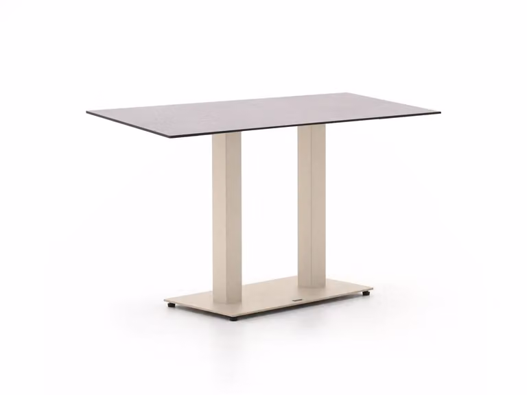 Rechthoekige Forza Furniture tuineettafel met HPL blad in beige of grijs, B/D/H: 120 x 73 x 70 cm