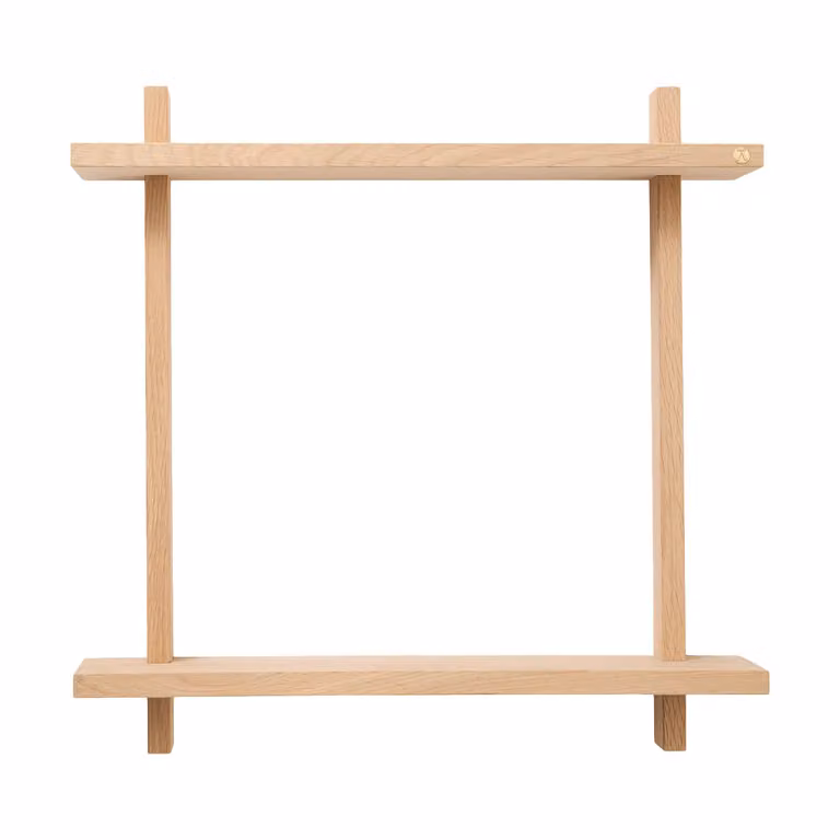Andersen Furniture Treat dubbele wandplank Oak, B: 50 cm, D: 12 cm, H: 50 cm