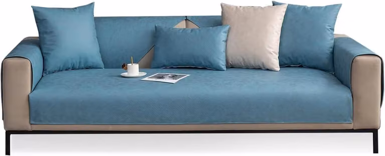 Slijtvaste en waterafstotende bankhoes voor huisdieren in babyblauw, 70 x 70 cm