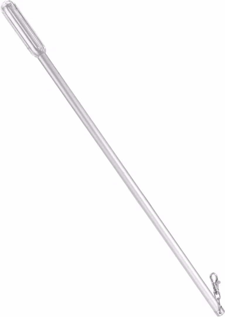 Gordijn trekstok voor raamgordijnen met handmatig schuifmechanisme, 21 inch, zilver